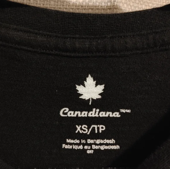 (4/$20) Men's Canada Black Short Sleeve T-Shirt Canadiana Size XS - Picture 6 of 11
